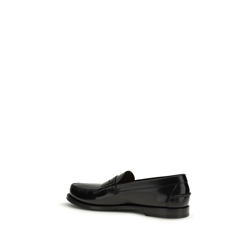 Brushed Leather Loafers