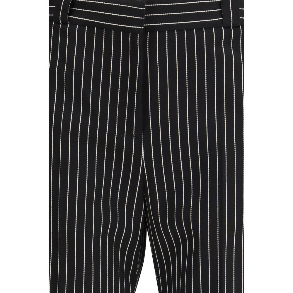 Striped wool and cotton Pants