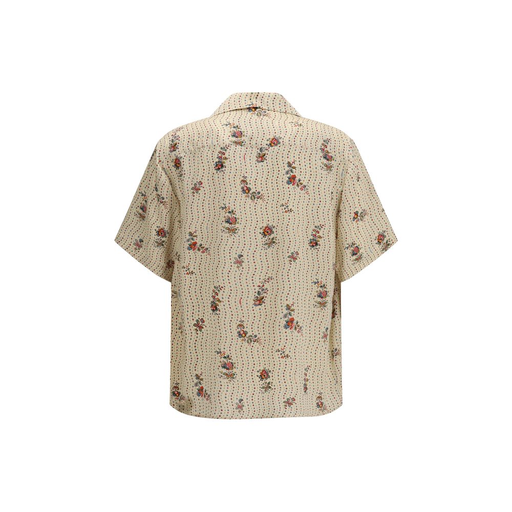 Papier Floral print silk bowling Shirt