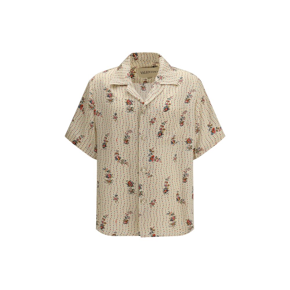 Papier Floral print silk bowling Shirt