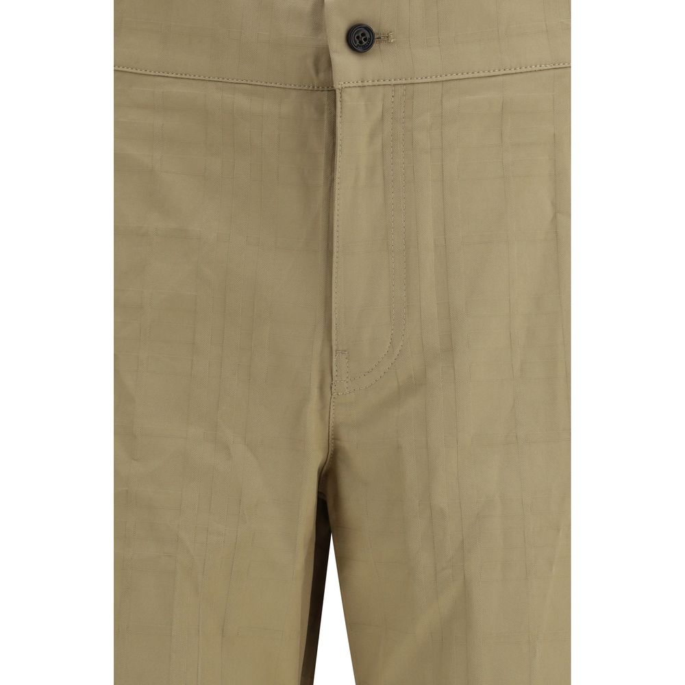 Textured check cotton Pants