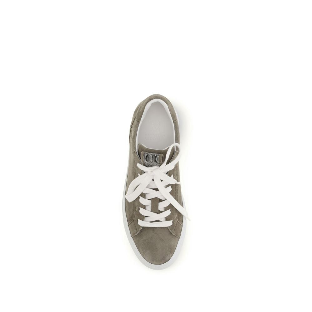 Suede Sneakers with Precious Loop