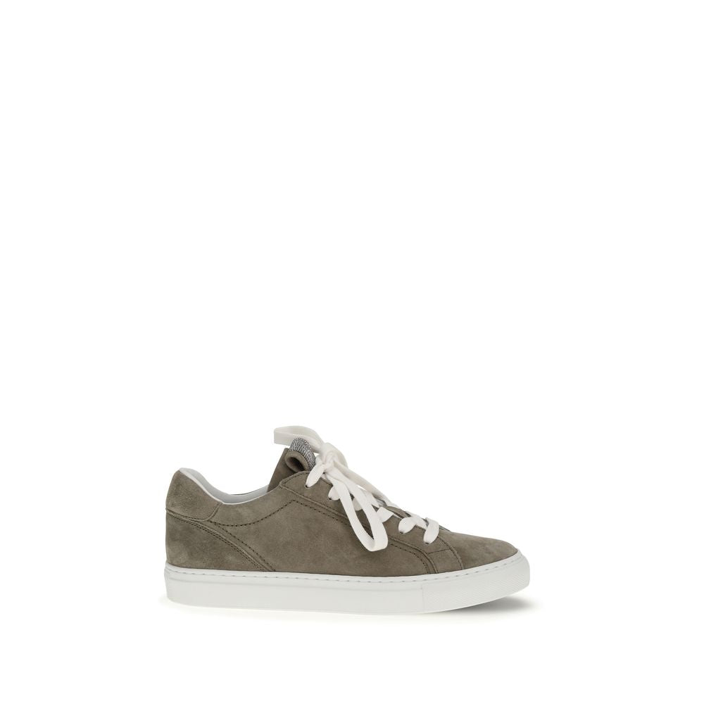 Suede Sneakers with Precious Loop