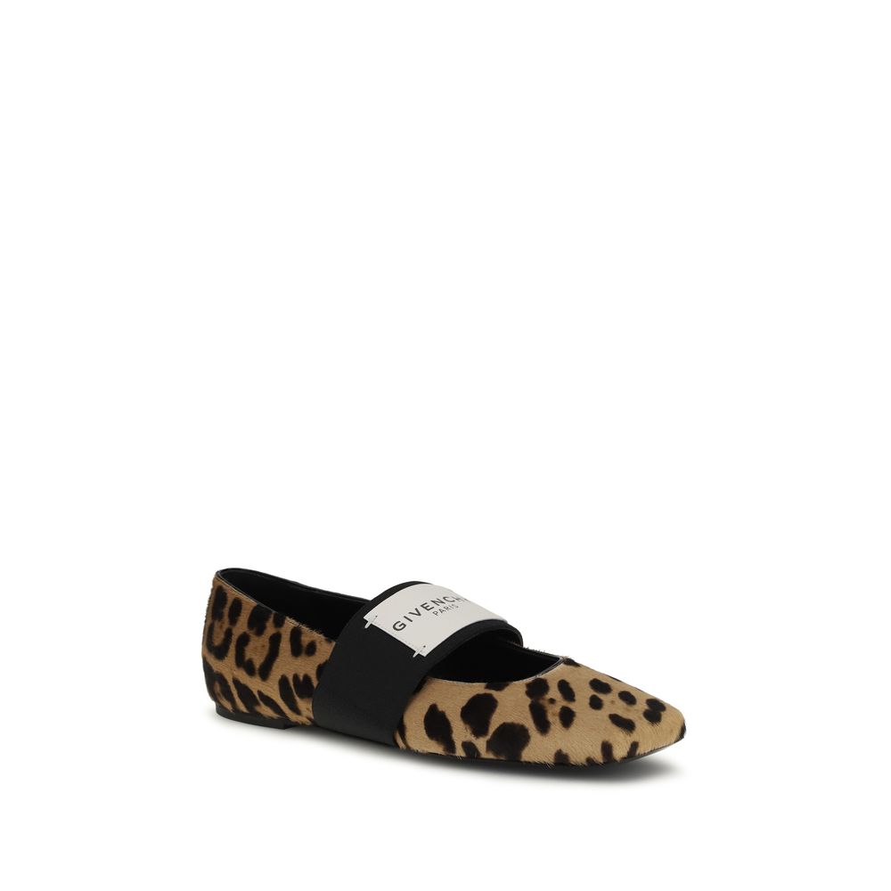 Leopard print Sliced Square Ballerinas