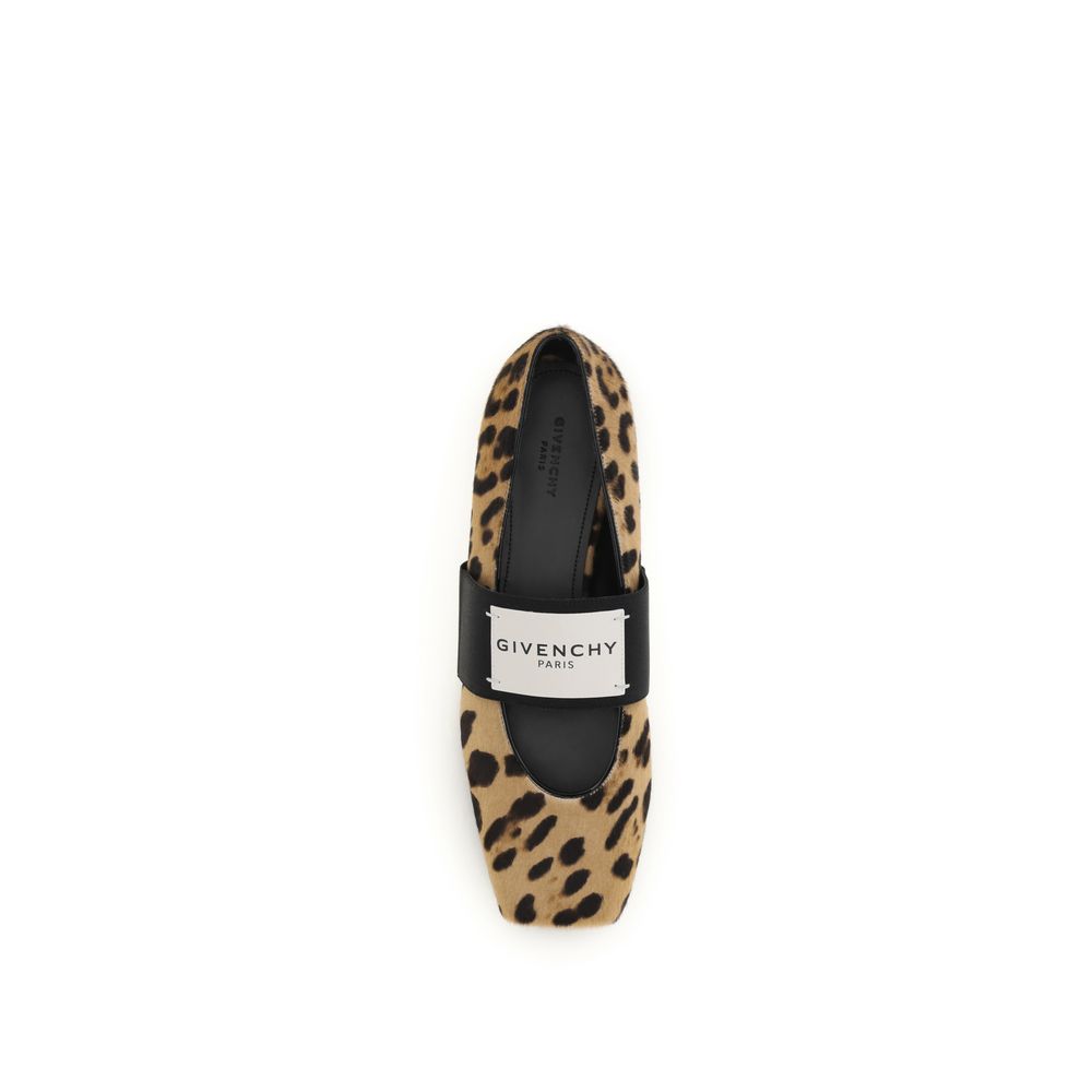 Leopard print Sliced Square Ballerinas