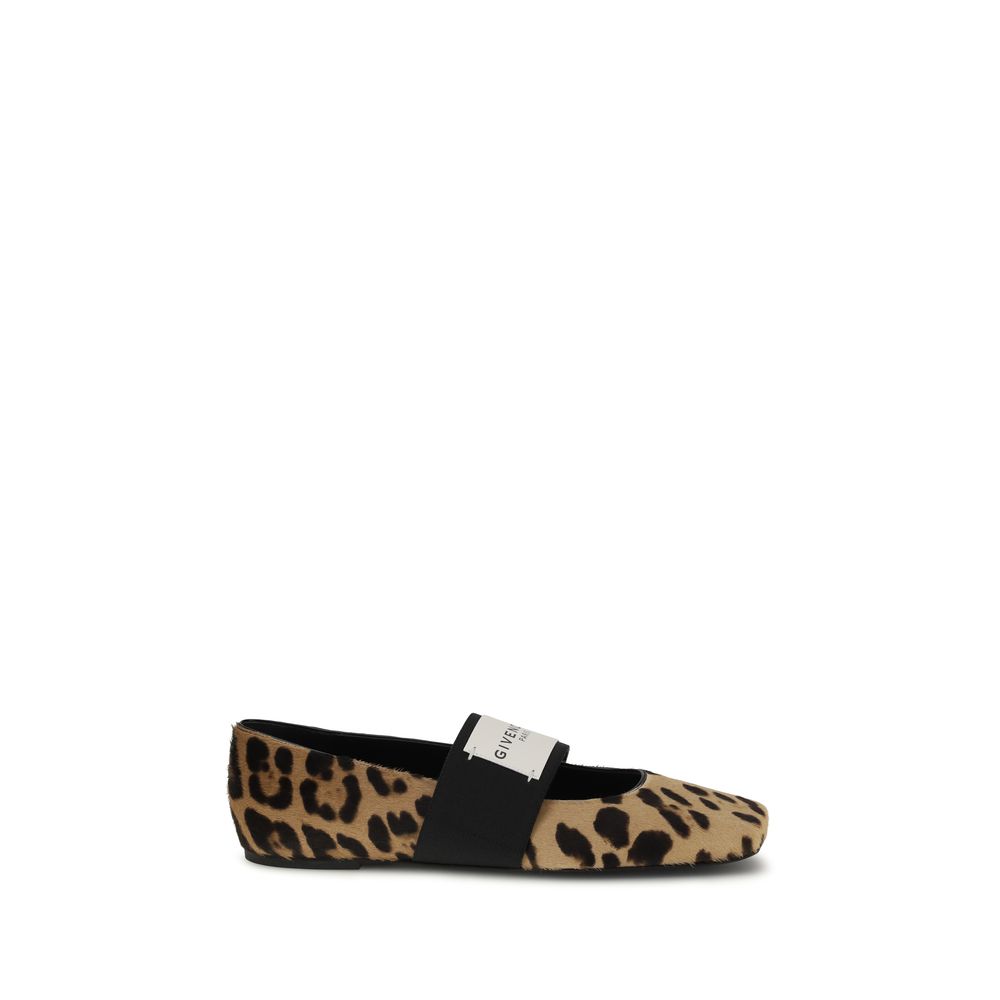 Leopard print Sliced Square Ballerinas
