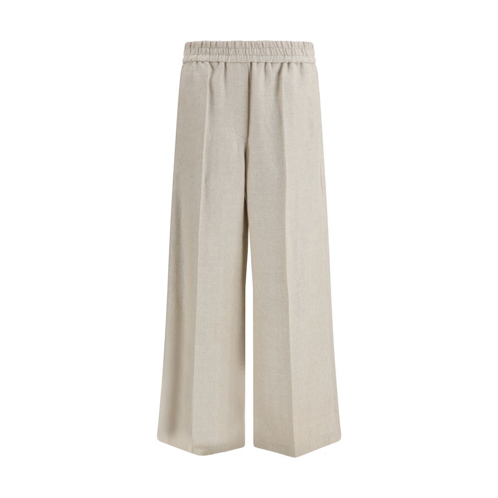 Elasticated-waistband Pants
