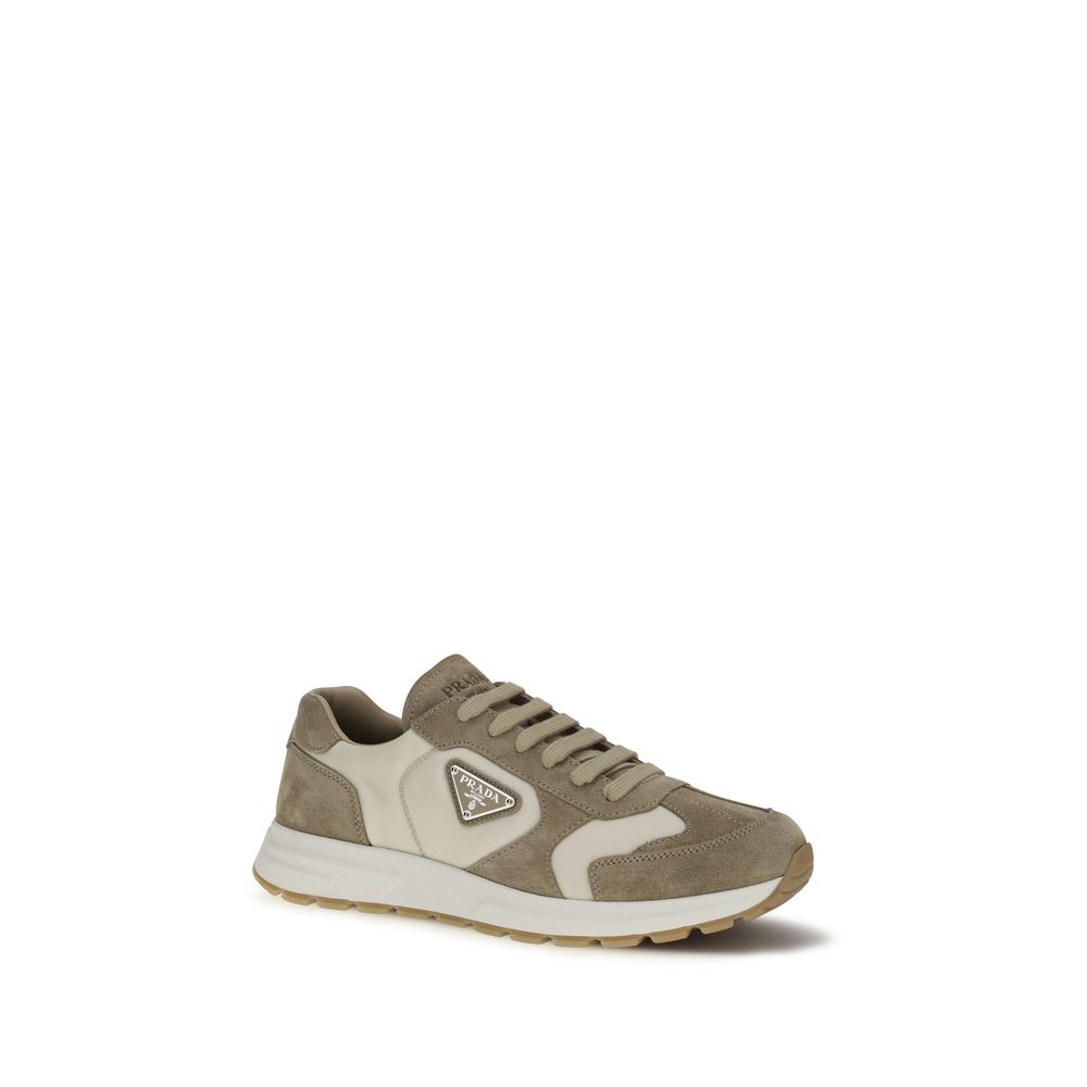 Prax Sneakers in suede and Re-Nylon