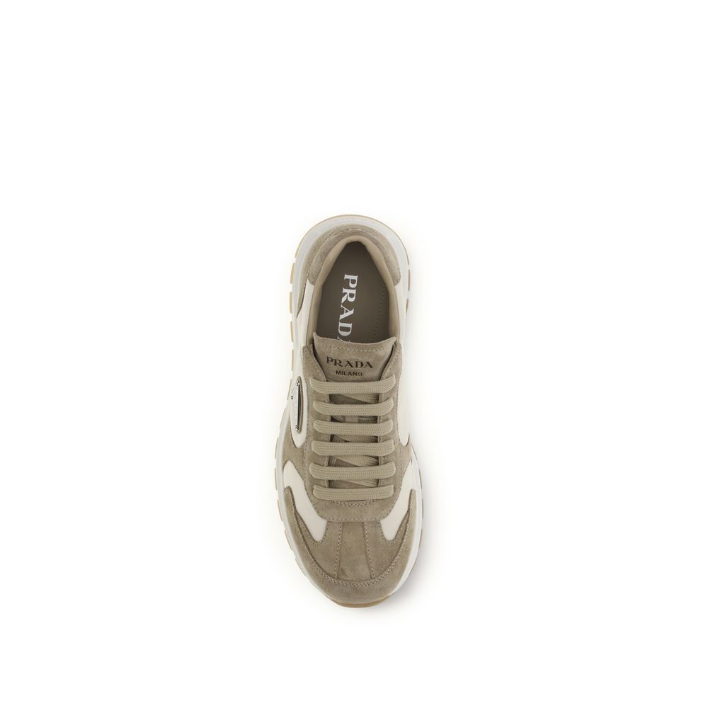 Prax Sneakers in suede and Re-Nylon