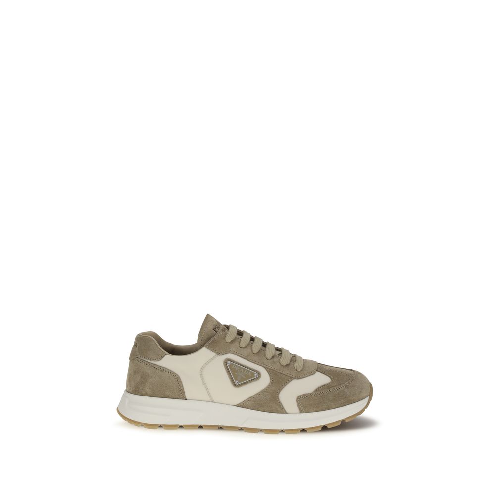 Prax Sneakers in suede and Re-Nylon
