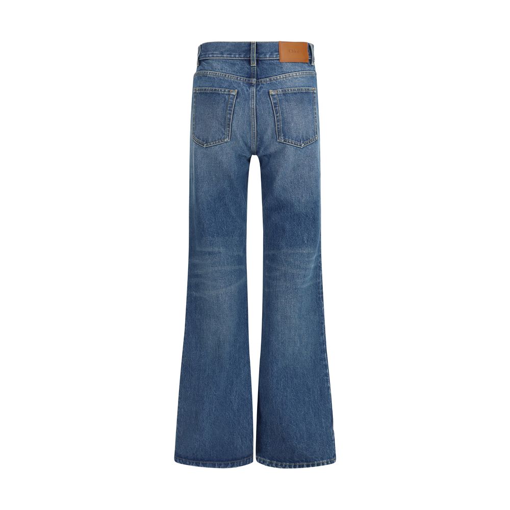 Jeans flared in organic cotton denim