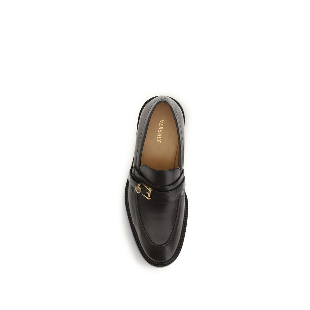 Leather Loafers with Medusa accessory