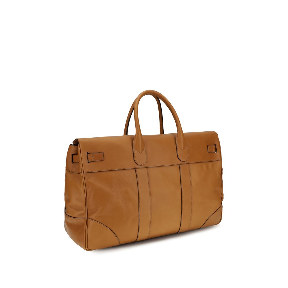 Leather Travel Bag with logo