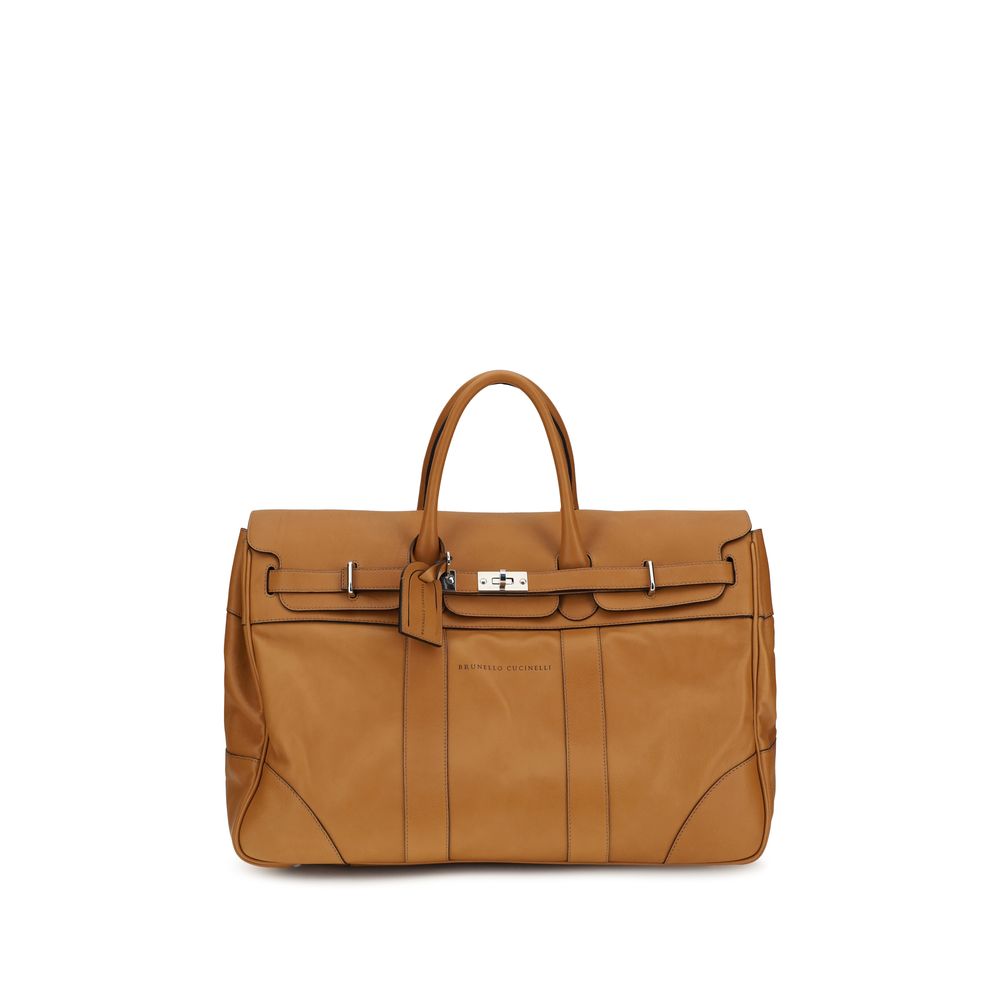 Leather Travel Bag with logo