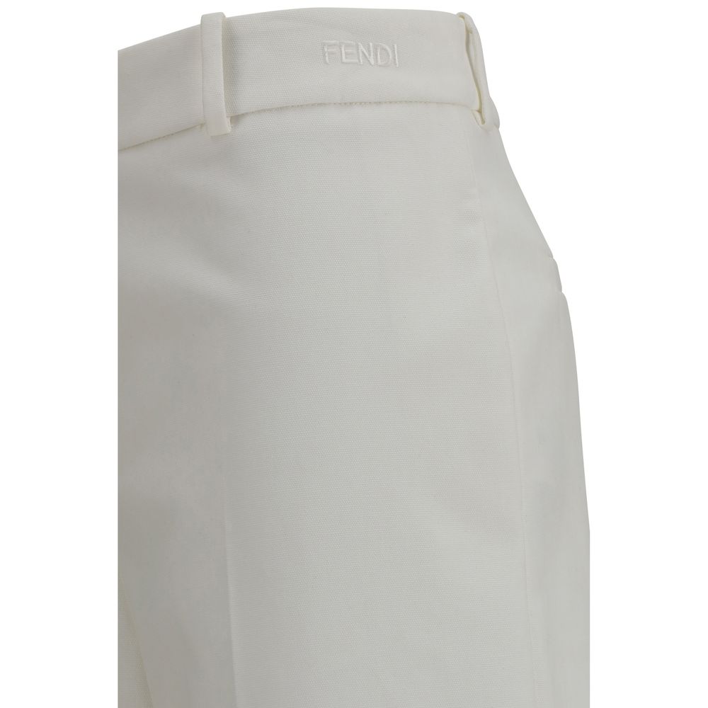 Pants in cotton with embroidered logo