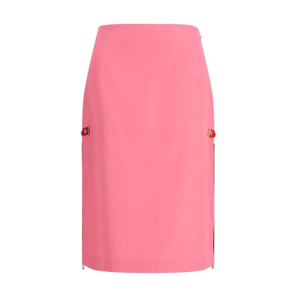 Midi Skirt with zip detailing and elasticated waist