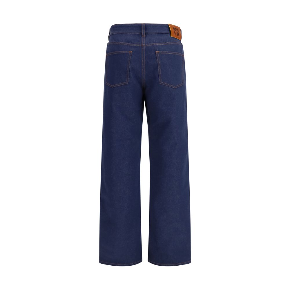 Five-pocket straight cut Jeans with logo detail