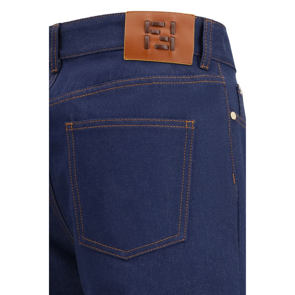 Five-pocket straight cut Jeans with logo detail