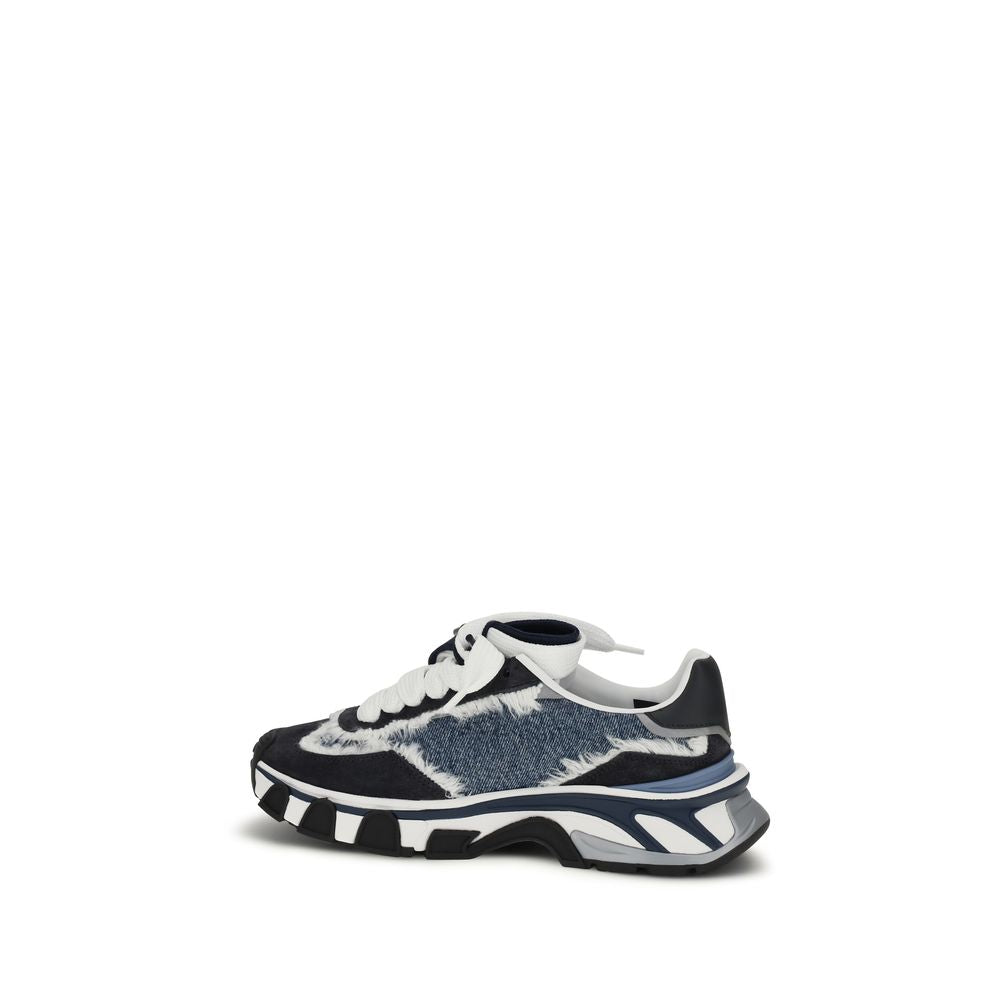 Leather and denim Sneakers