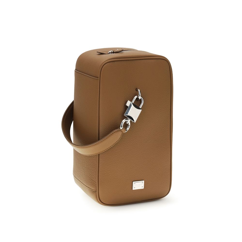Lock leather Handbag