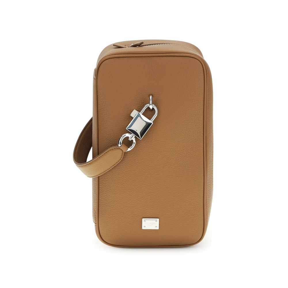 Lock leather Handbag