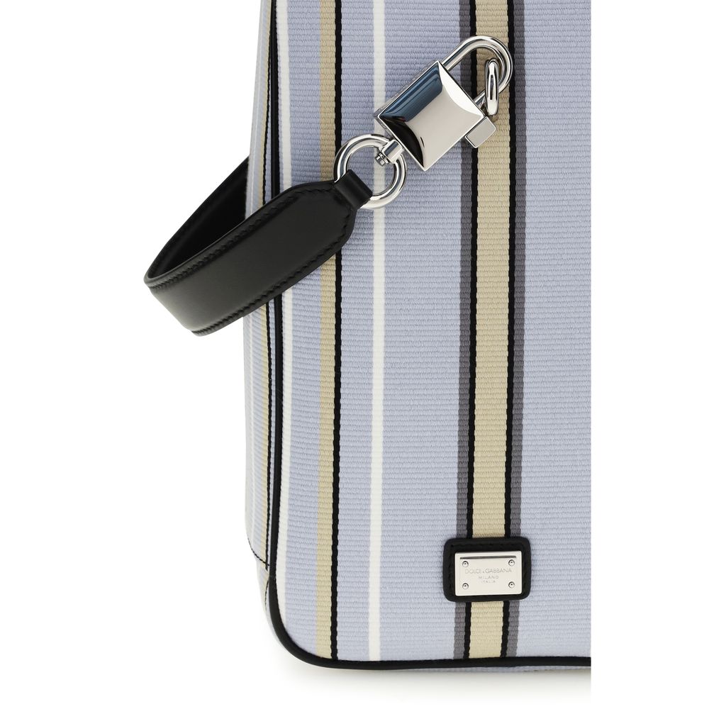 Lock Handbag in jacquard fabric