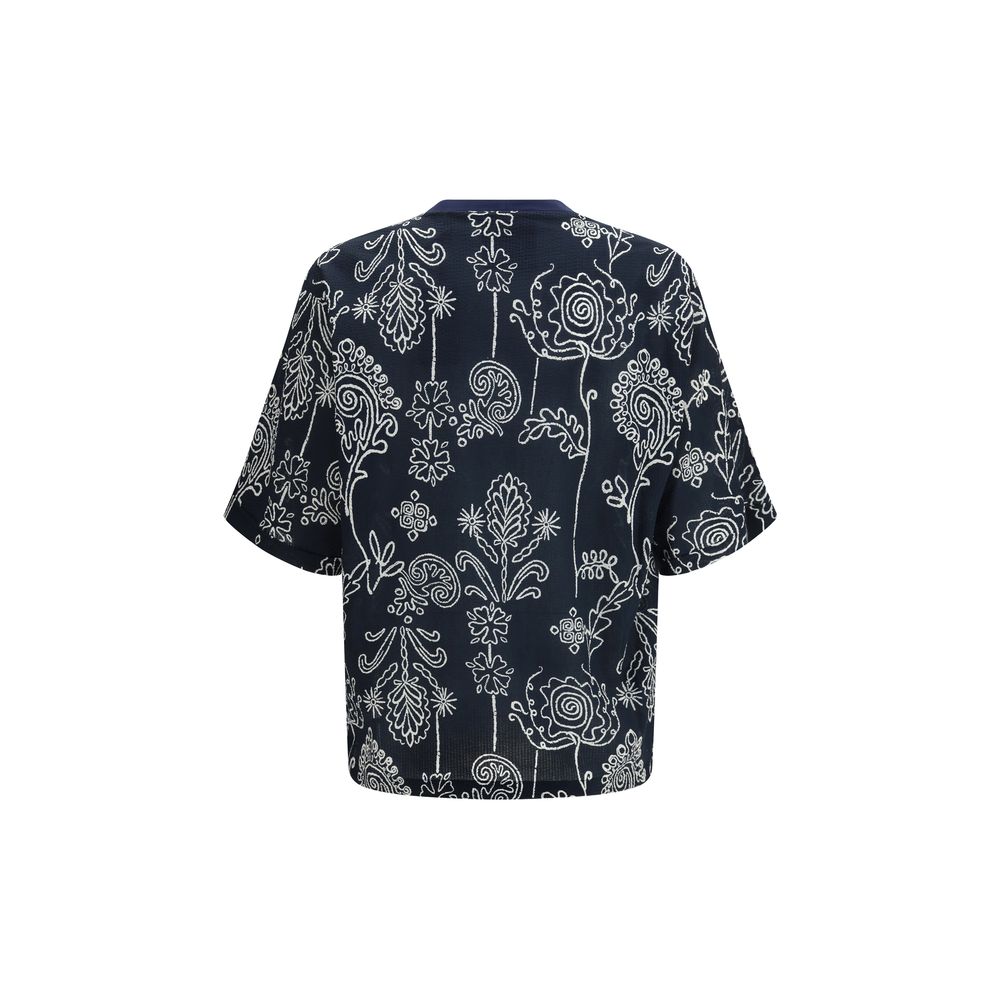 Cotton T shirt with all over pattern