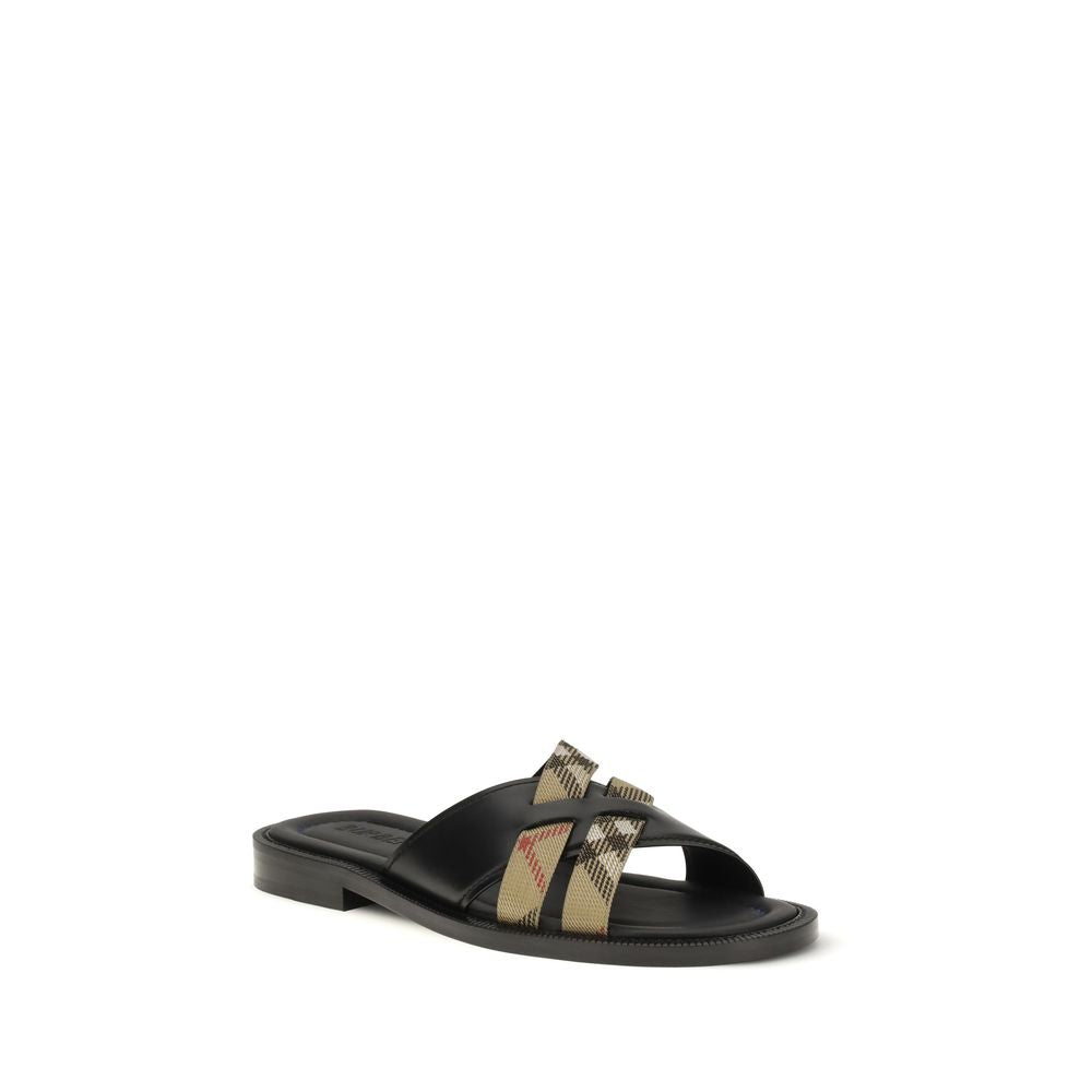 Drift leather and Check Sandals