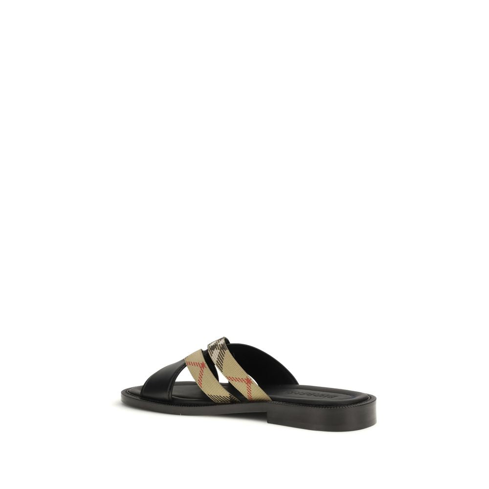 Drift leather and Check Sandals
