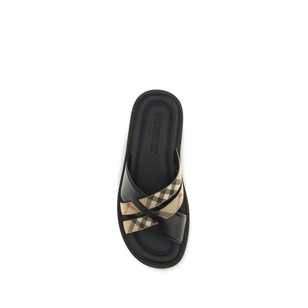 Drift leather and Check Sandals