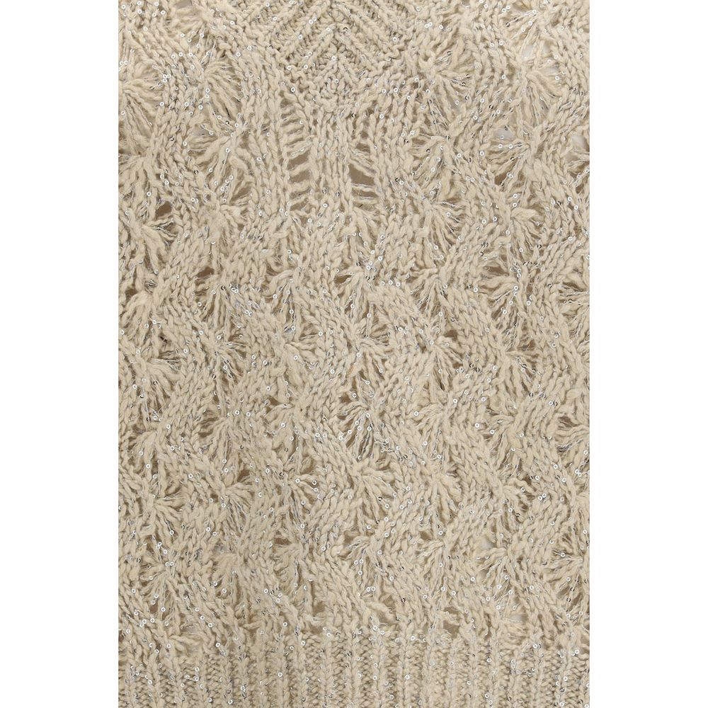 Silk blend sequined Vest