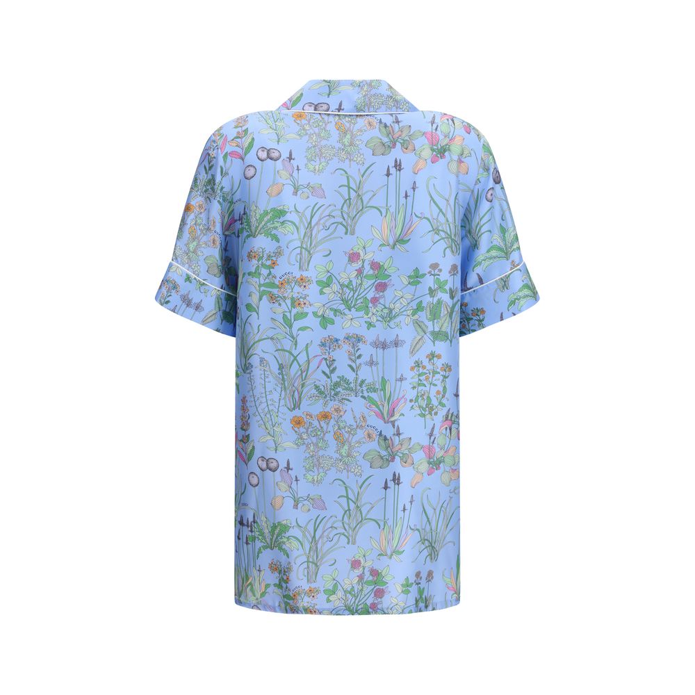 Printed silk twill Shirt