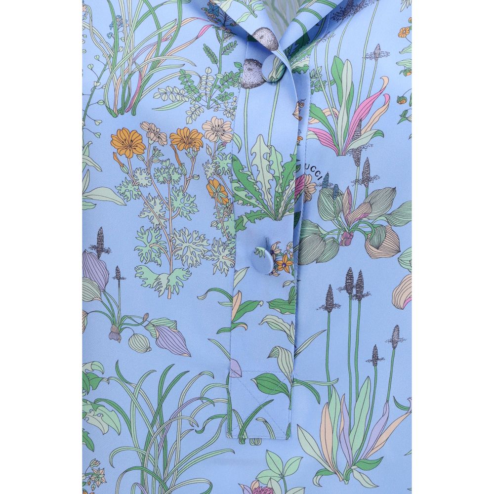 Printed silk twill Shirt