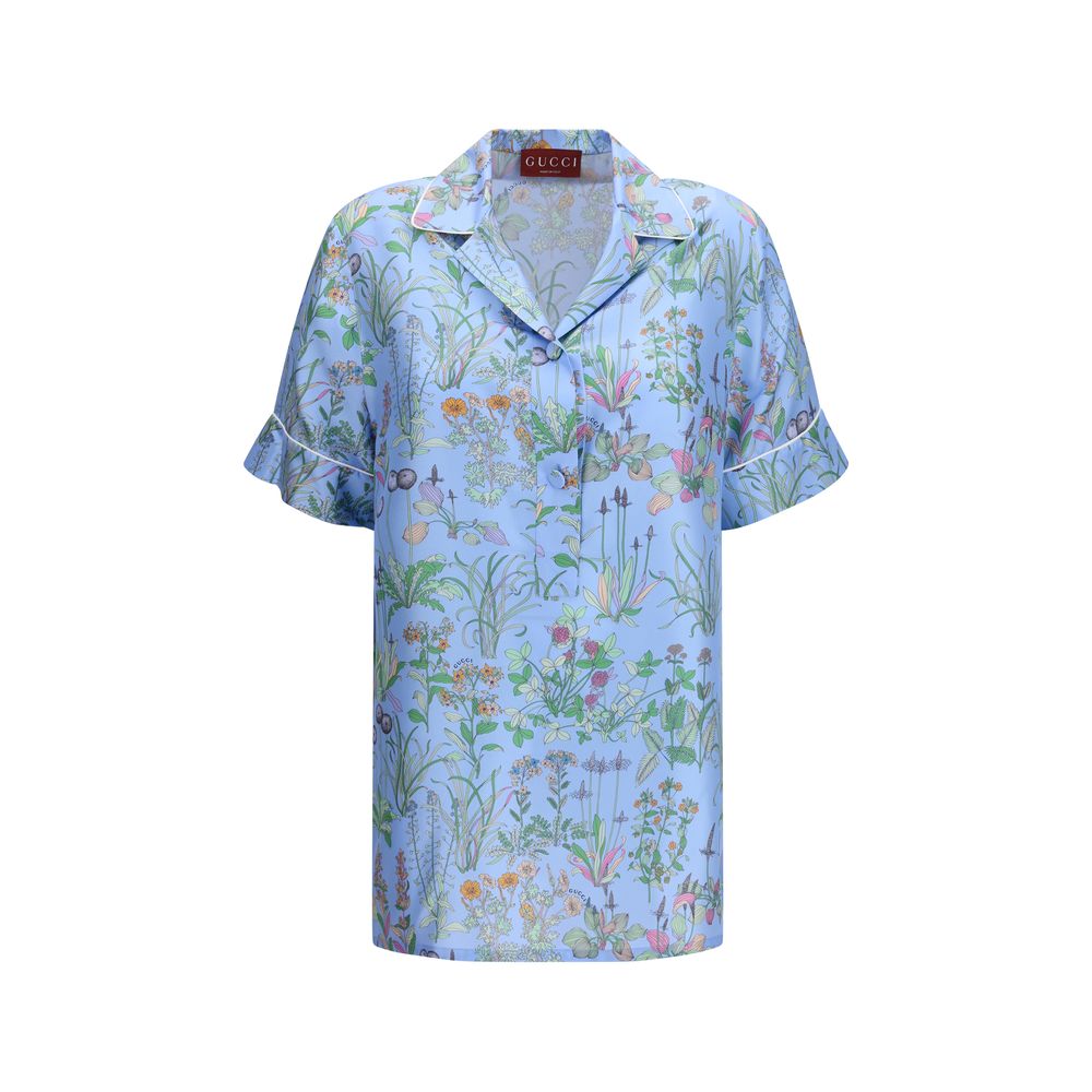 Printed silk twill Shirt