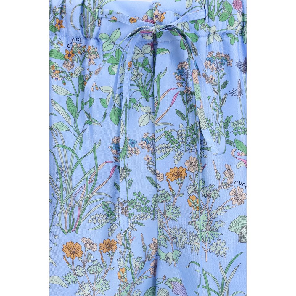 Printed silk twill Shorts