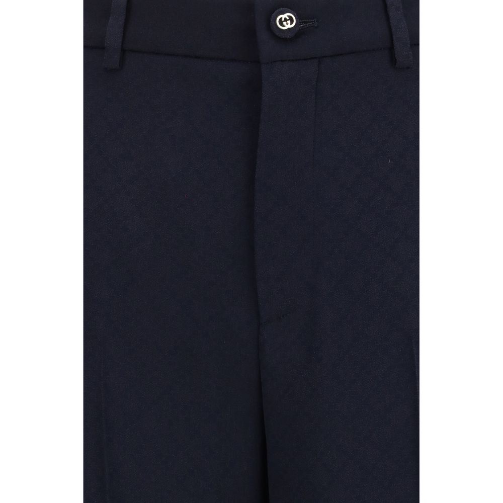Diamond-jacquard Pants