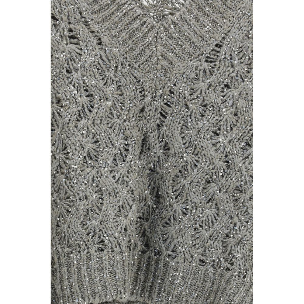 Silk blend sequined Vest