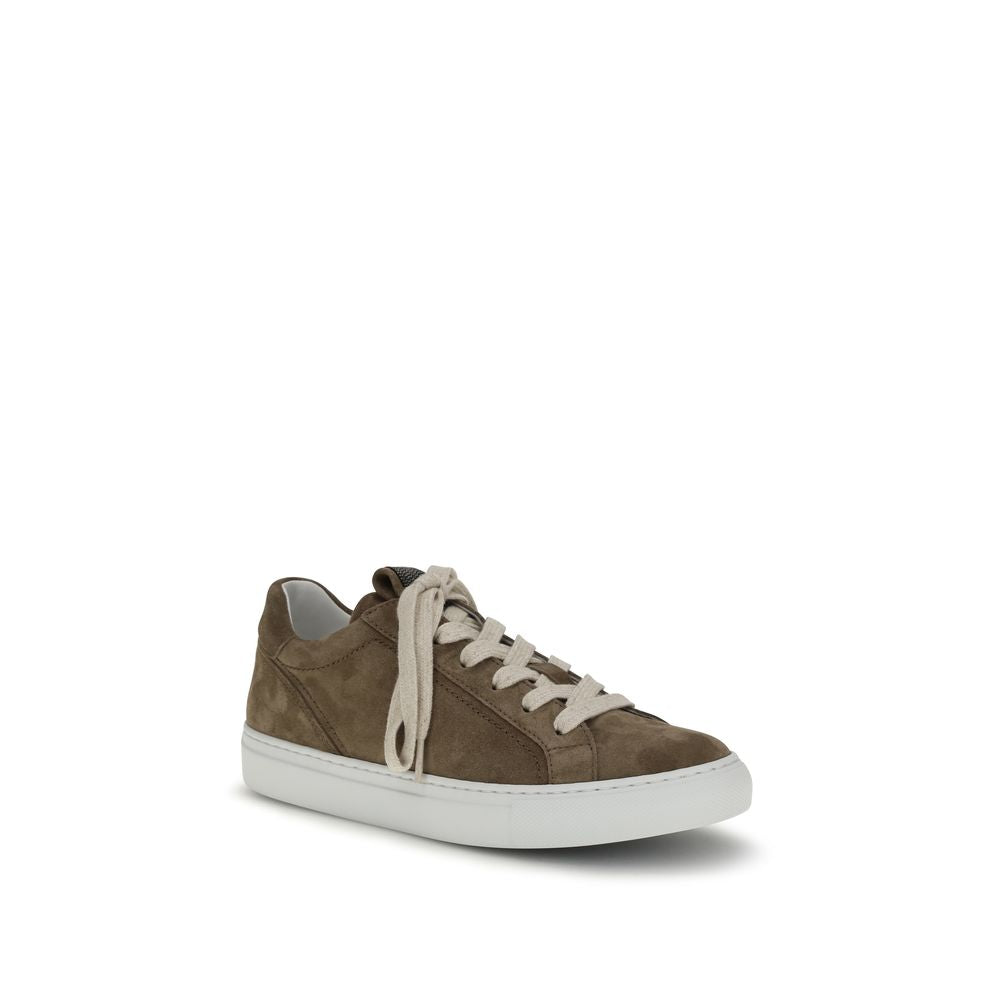 Suede Sneakers with Precious Loop