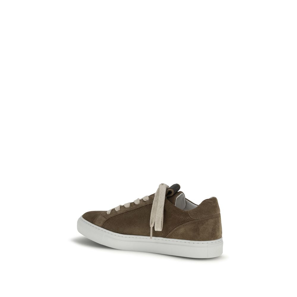 Suede Sneakers with Precious Loop