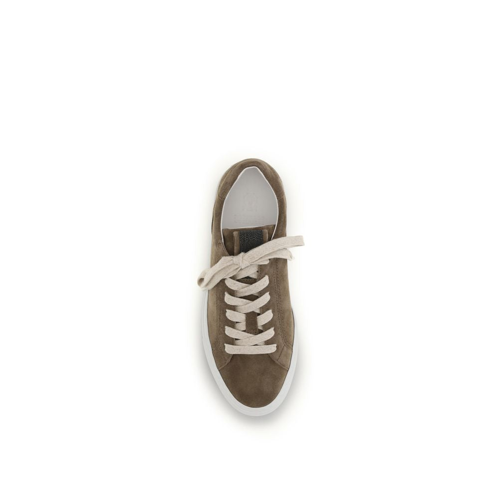 Suede Sneakers with Precious Loop