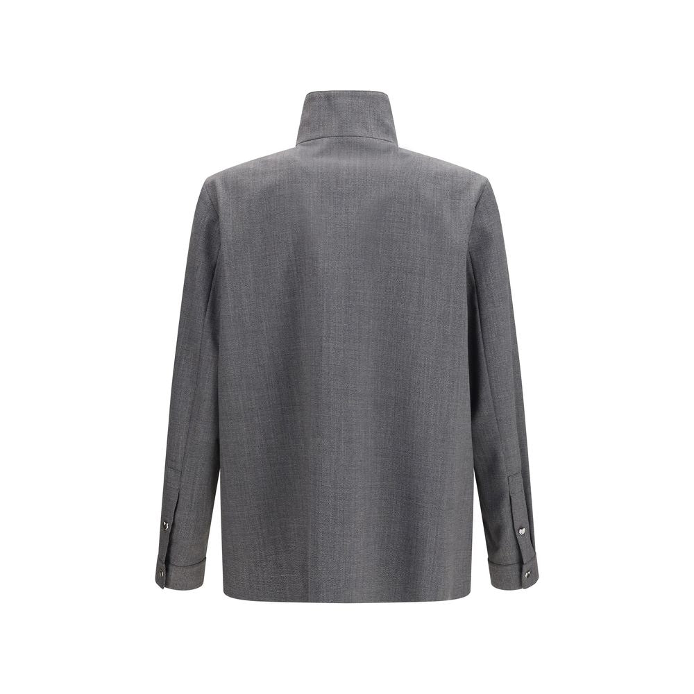 Mouliné wool shirt Jacket