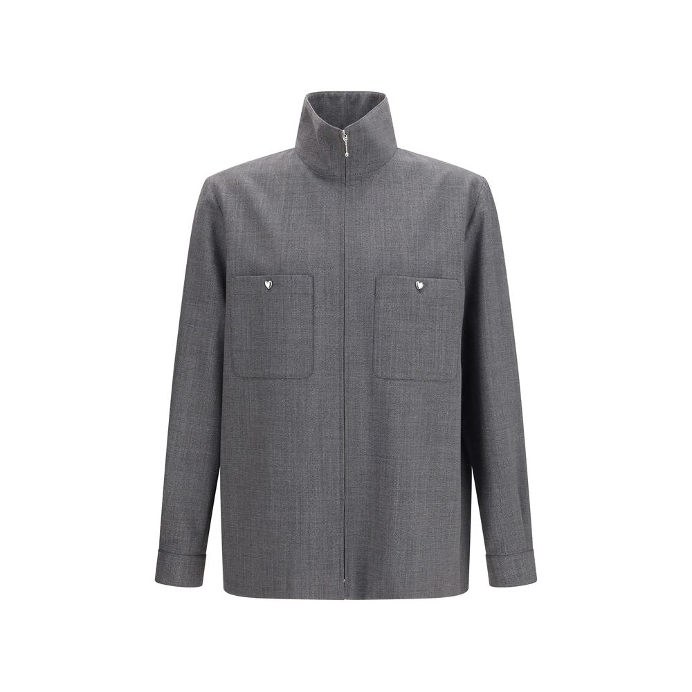 Mouliné wool shirt Jacket