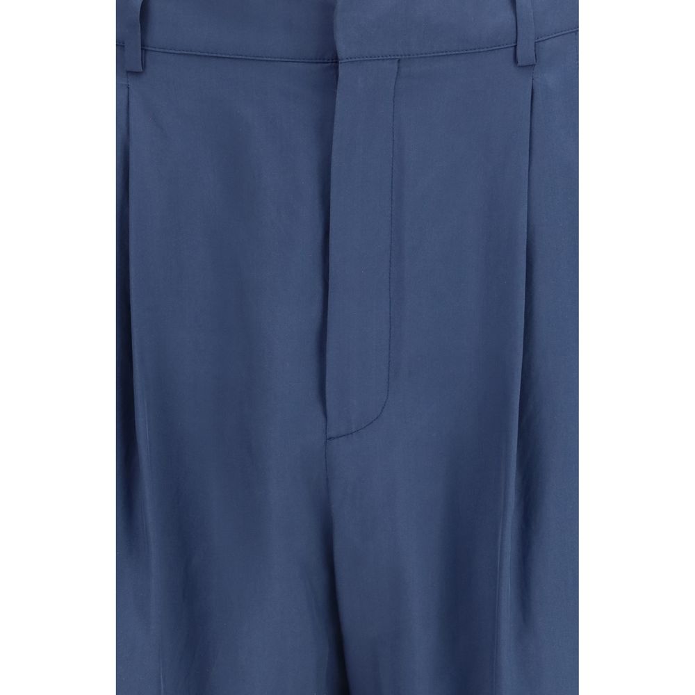 Tailored Pants with habutai silk belt