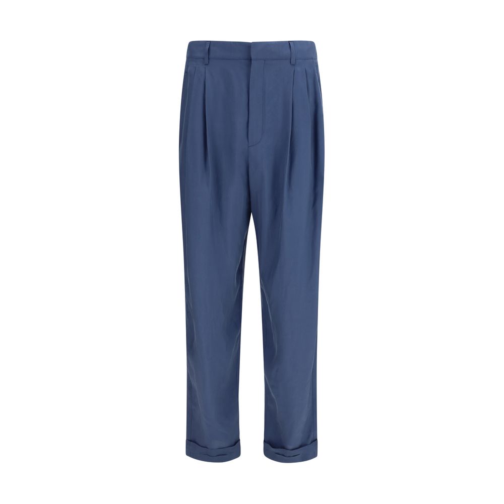 Tailored Pants with habutai silk belt