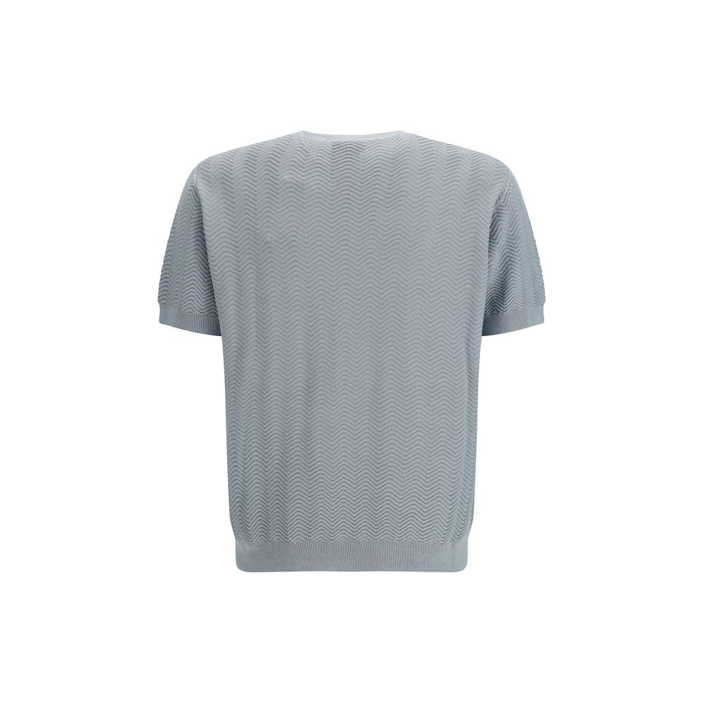 Short-sleeved cotton and silk Sweater