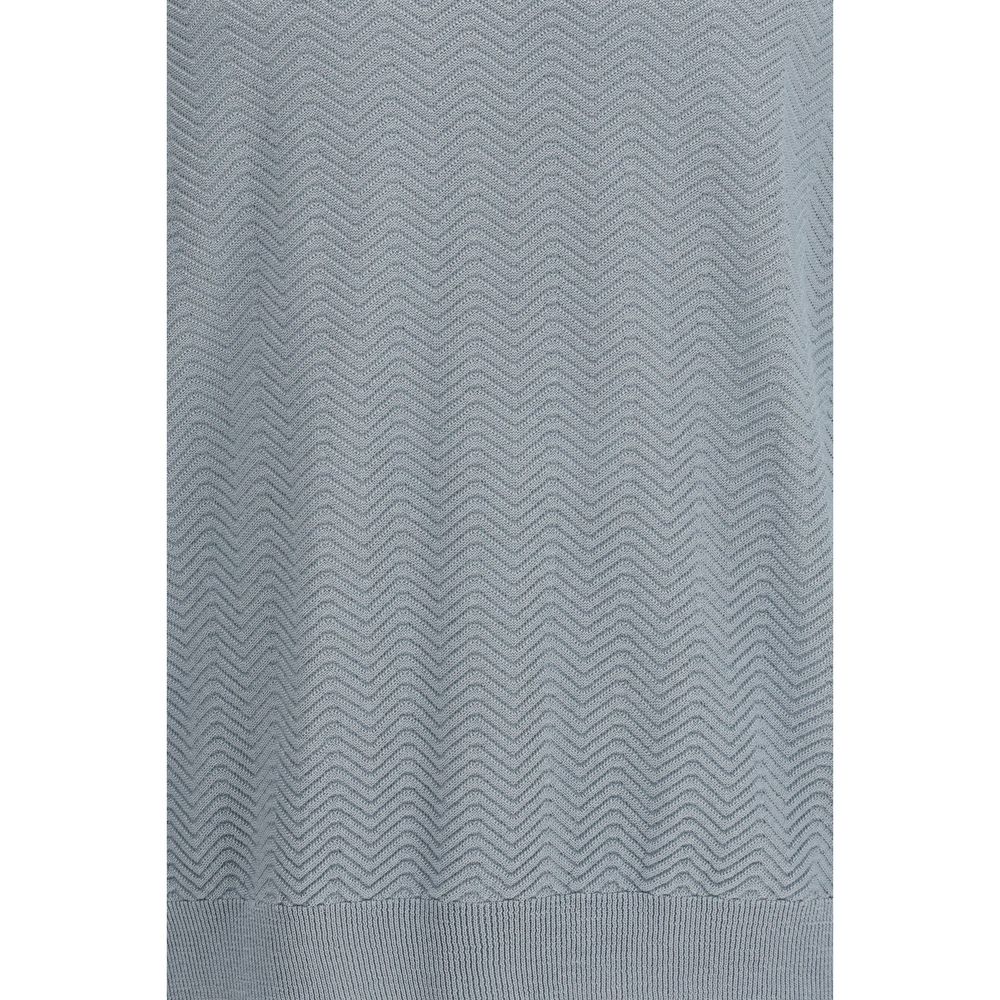 Short-sleeved cotton and silk Sweater