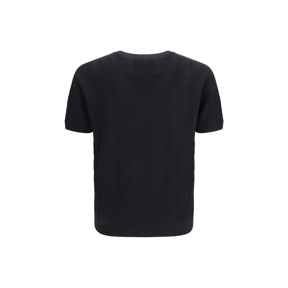 Short-sleeved cotton and silk Sweater