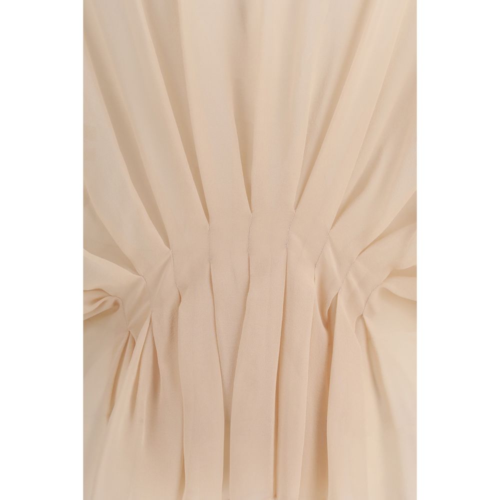 Cape-Style Silk Shirt