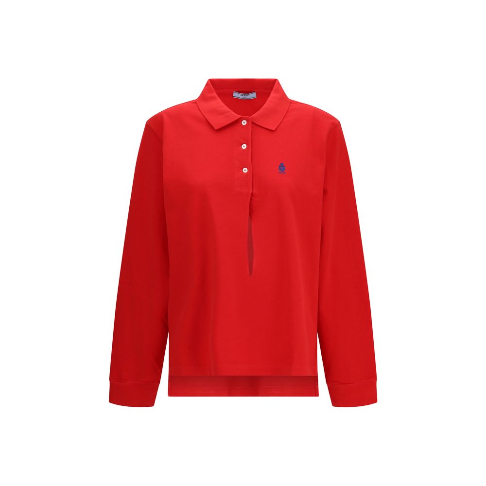 Long-sleeve cotton piqué Polo