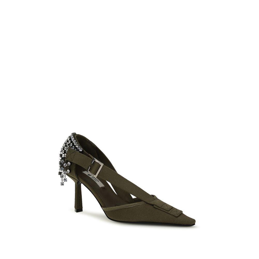 Canvas Pumps with crystals